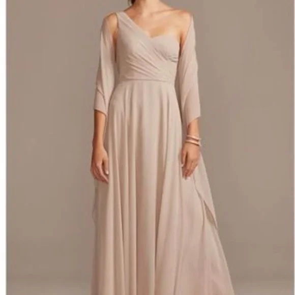 Db Studio | Dresses | Davids Bridal Champagne Bridesmaids Dress Size 2 |  Poshmark